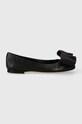 AGL balerini de piele Milly Ribbon D544029PCSOFTY0000 negru SS24