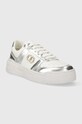 Twinset sneakers in pelle 241TCP030.10721 argento SS24