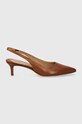Kožené lodičky Lauren Ralph Lauren Lolah 802927937002.270 hnedá SS25