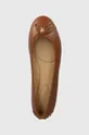 barna Lauren Ralph Lauren bőr balerina cipő Jayna