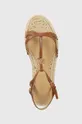 hnedá Kožené sandále Lauren Ralph Lauren Payton