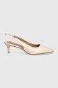 Lauren Ralph Lauren szpilki skórzane Lolah 802945730002.650 różowy SS24