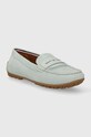 Semišové mokasíny Geox D KOSMOPOLIS + GRIP D35RCA.00021.C4003 tyrkysová SS24