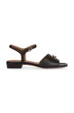 Geox sandale de piele D NEW ERAKLIA 15 plat negru D4580B.00046.C9999