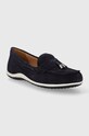 Semišové mokasíny Geox D VEGA MOC D35DNA.00022.C4002 námořnická modř SS24
