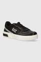 EA7 Emporio Armani sneakersy imitacja skóry licowej czarny XK374.X8X173.N181