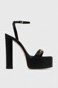 Elisabetta Franchi sandali in pelle platform nero SA17L41E2.110
