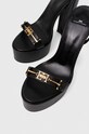 Elisabetta Franchi sandali in pelle nero SA17L41E2.110