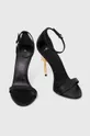 Usnjeni sandali Elisabetta Franchi črna