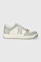 Elisabetta Franchi sneakers in pelle flat grigio SA54G41E2.CB4