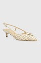 Guess czółenka JESSONLY tekstylny beżowy FLGJEY.ELE05.IVORY