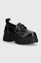 Μοκασίνια Buffalo Aspha Loafer ίσια πλατφόρμα μαύρο 1622439.BLK