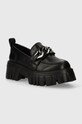 Buffalo mokasyny Lion Loafer Chain platforma czarny 1622448.BLK
