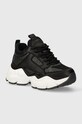 Buffalo sneakersy Binary Athena Glam imitacja skóry licowej czarny 1636088.BLK