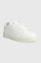 Kožené tenisky Calvin Klein CUPSOLE LACE UP PEARL HW0HW01897 biela SS24