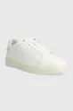 Δερμάτινα αθλητικά παπούτσια Calvin Klein CUPSOLE LACE UP PEARL λευκό