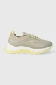 szary Calvin Klein sneakersy RUNNER LACE UP CAGING Damski