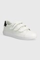 Δερμάτινα αθλητικά παπούτσια Calvin Klein VULCANIZED SLIP ON VELCRO LTH απομίμηση λείου δέρματος λευκό HW0HW01909