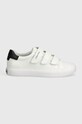 Δερμάτινα αθλητικά παπούτσια Calvin Klein VULCANIZED SLIP ON VELCRO LTH HW0HW01909 λευκό SS24