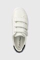 Δερμάτινα αθλητικά παπούτσια Calvin Klein VULCANIZED SLIP ON VELCRO LTH λευκό HW0HW01909
