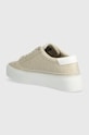 Obuwie Calvin Klein sneakersy FLATFORM CUP LACE UP EPI MONO HW0HW01911 beżowy