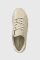 beżowy Calvin Klein sneakersy FLATFORM CUP LACE UP EPI MONO