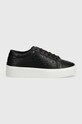 Tenisky Calvin Klein FLATFORM CUP LACE UP EPI MONO HW0HW01911 černá SS24