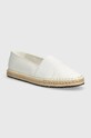 Εσπαντρίγιες Calvin Klein ESPADRILLE HE φλατ λευκό HW0HW01918