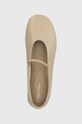Кожаные балетки Calvin Klein BALLERINA W/STRAP LTH бежевый HW0HW01920