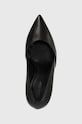 Kožené lodičky Calvin Klein HEEL PUMP 90 LEATHER čierna HW0HW01928