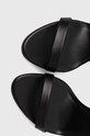 Шкіряні сандалі Calvin Klein HEEL SANDAL 90 LTH HW0HW01945 чорний