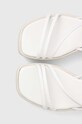 Kožené sandály Calvin Klein WEDGE SANDAL 30 LTH HW0HW01949 bílá