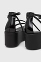 Взуття Шкіряні сандалі Calvin Klein WEDGE SANDAL 30 LTH HW0HW01949 чорний