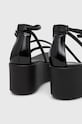 Obuv Kožené sandále Calvin Klein WEDGE SANDAL 30 LTH HW0HW01949 čierna