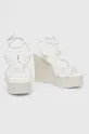 Usnjeni sandali Calvin Klein WEDGE Zunanjost: Naravno usnje Notranjost: Naravno usnje Podplat: Sintetični material