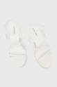 Calvin Klein sandały skórzane WEDGE biały HW0HW01952