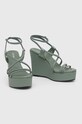 Взуття Шкіряні сандалі Calvin Klein WEDGE HW0HW01952 зелений