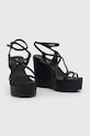 Παπούτσια Δερμάτινα σανδάλια Calvin Klein WEDGE HW0HW01952 μαύρο