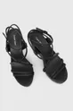 чорний Шкіряні сандалі Calvin Klein WEDGE