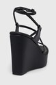 Δερμάτινα σανδάλια Calvin Klein WEDGE HW0HW01952 μαύρο