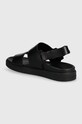 Обувки Кожени сандали Calvin Klein FLAT SANDAL CALVIN MTL LTH HW0HW01984 черен