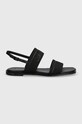 Sandále Calvin Klein FLAT SANDAL HE HW0HW01990 čierna SS24