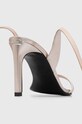 Încălțăminte Calvin Klein sandale de piele HEEL SANDAL 90 PEARL HW0HW02026 aur