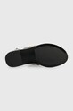 Calvin Klein sandale de piele FLAT TP SANDAL METAL BAR LTH HW0HW02031 bej