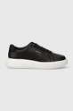Kožené tenisky Calvin Klein CUPSOLE LACE UP CALVIN MTL LTH HW0HW02034 čierna SS24