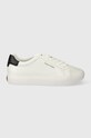 Tenisky Calvin Klein VULCANIZED LACE UP LTH imitácia kože biela HW0HW02037