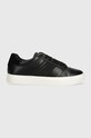 Кожаные кроссовки Calvin Klein CUPSOLE LACE UP HE LTH Planet friendly чёрный HW0HW02051