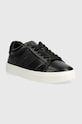 Kožne tenisice Calvin Klein CUPSOLE LACE UP HE LTH HW0HW02051 crna SS24