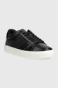 Kožené tenisky Calvin Klein CUPSOLE LACE UP HE LTH čierna