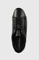Кожаные кроссовки Calvin Klein CUPSOLE LACE UP HE LTH чёрный HW0HW02051